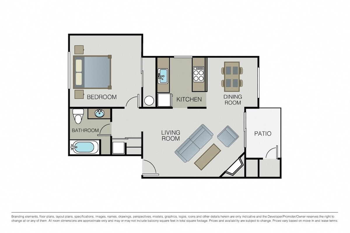 Floorplan diagram for Plan 1A, showing 1 bedroom