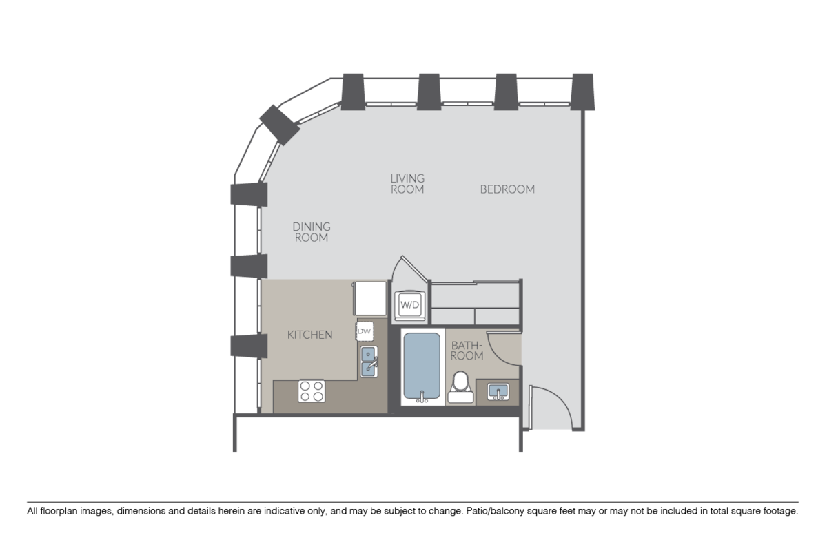 Floorplan diagram for Flower, showing Studio