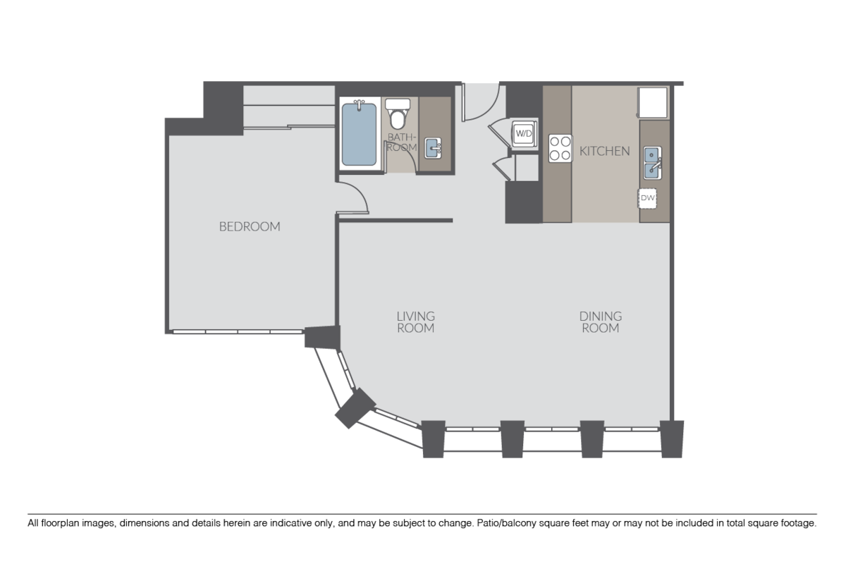 Floorplan diagram for Olympic, showing 1 bedroom