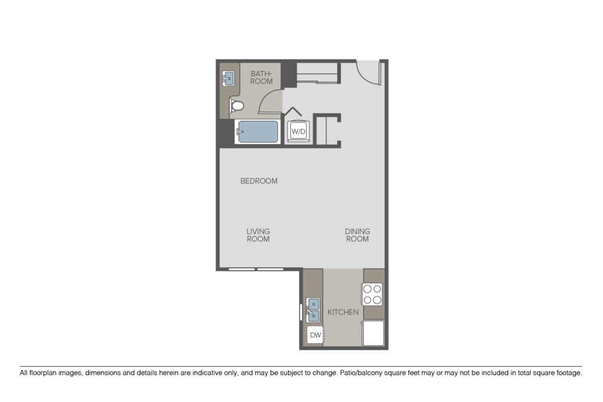 Floorplan diagram for Plan SB, showing Studio