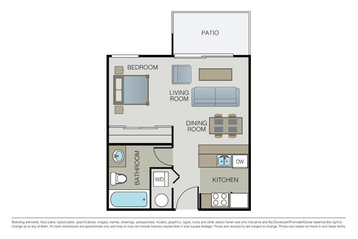 Floorplan diagram for Plan SA, showing Studio