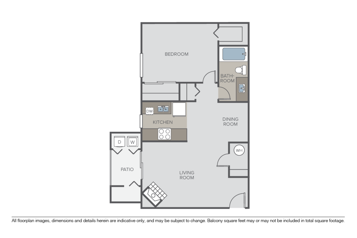 Floorplan diagram for Rhododendron, showing 1 bedroom