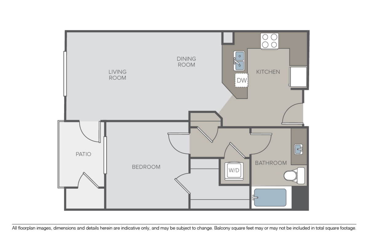 Floorplan diagram for Chronicle, showing 1 bedroom