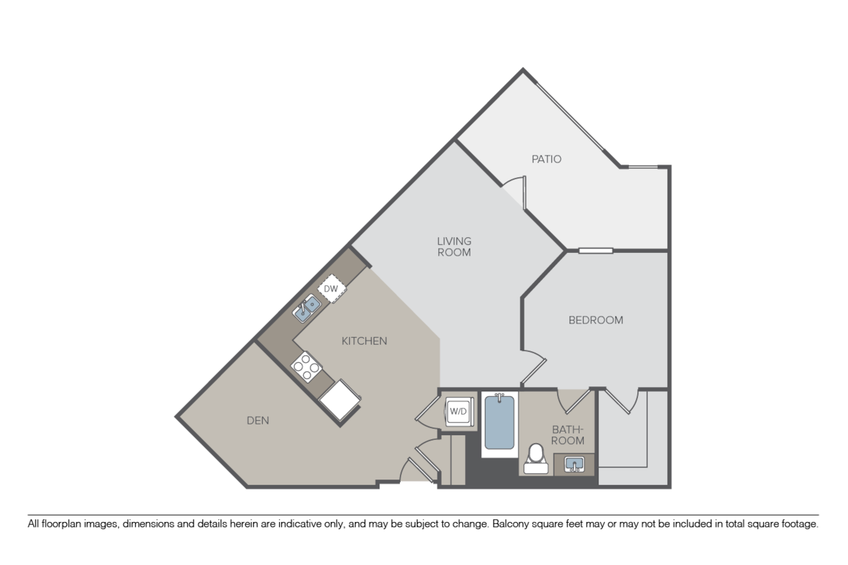 Floorplan diagram for Empire, showing 1 bedroom