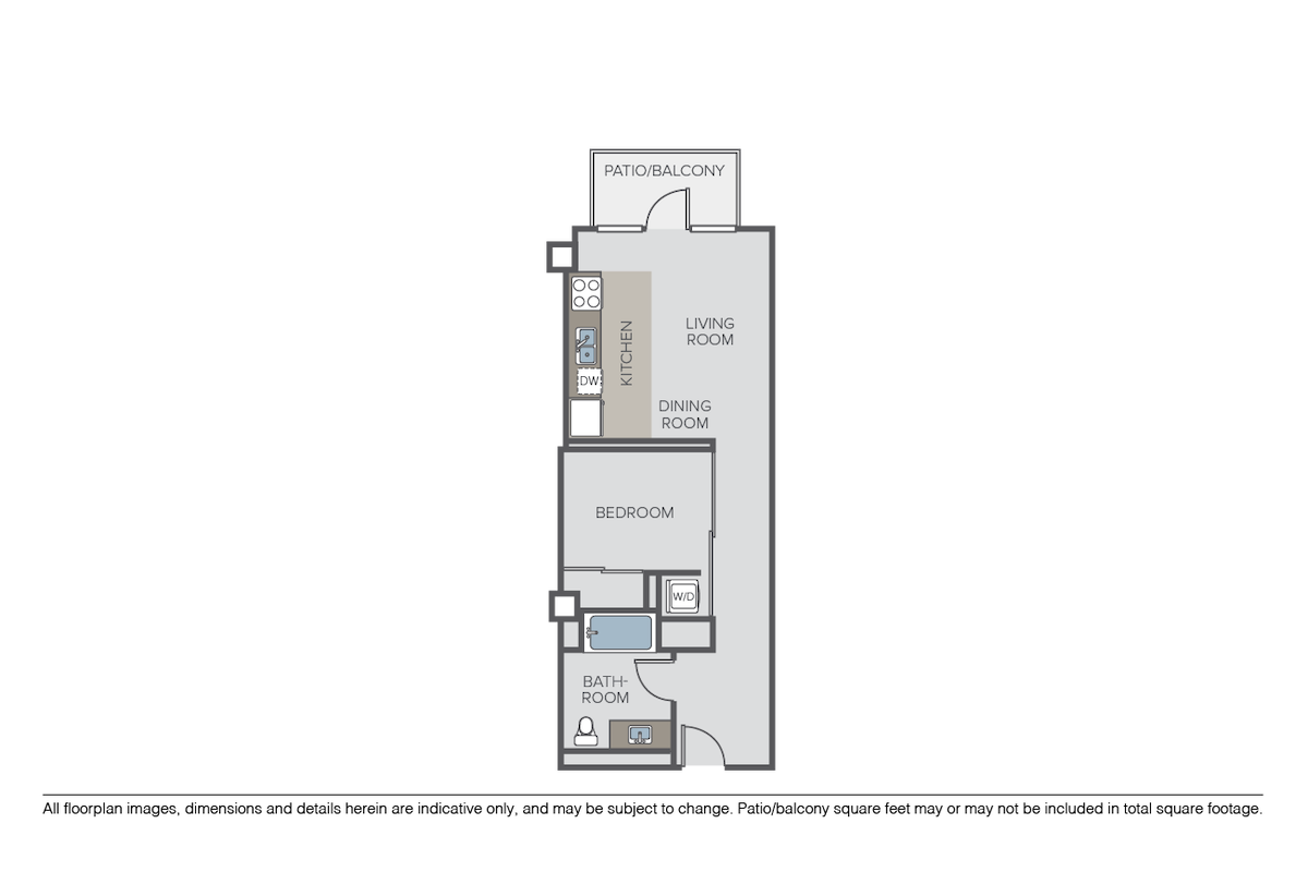 Floorplan diagram for Plan 1A, showing 1 bedroom