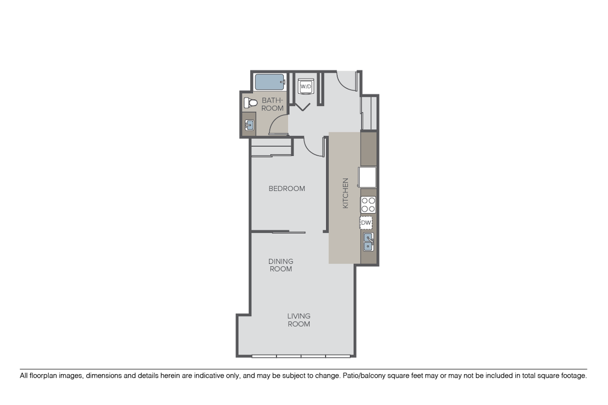 Floorplan diagram for Plan 1C, showing 1 bedroom