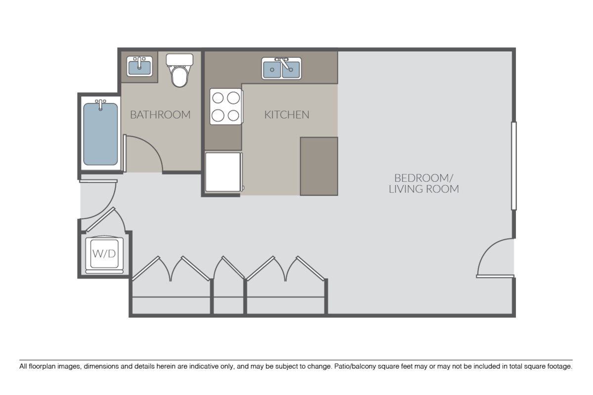 Floorplan diagram for A2, showing Studio