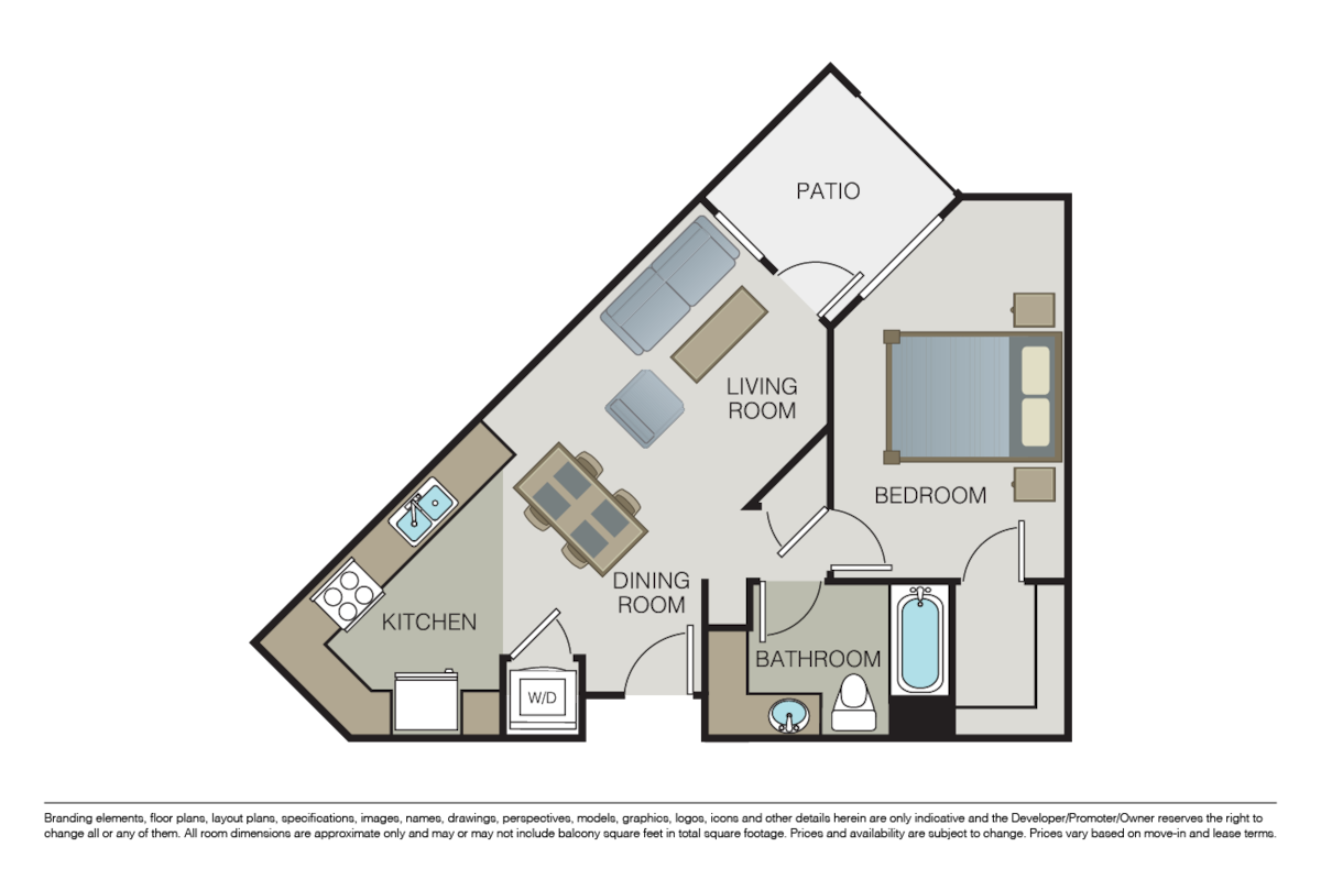 Floorplan diagram for B3, showing 1 bedroom
