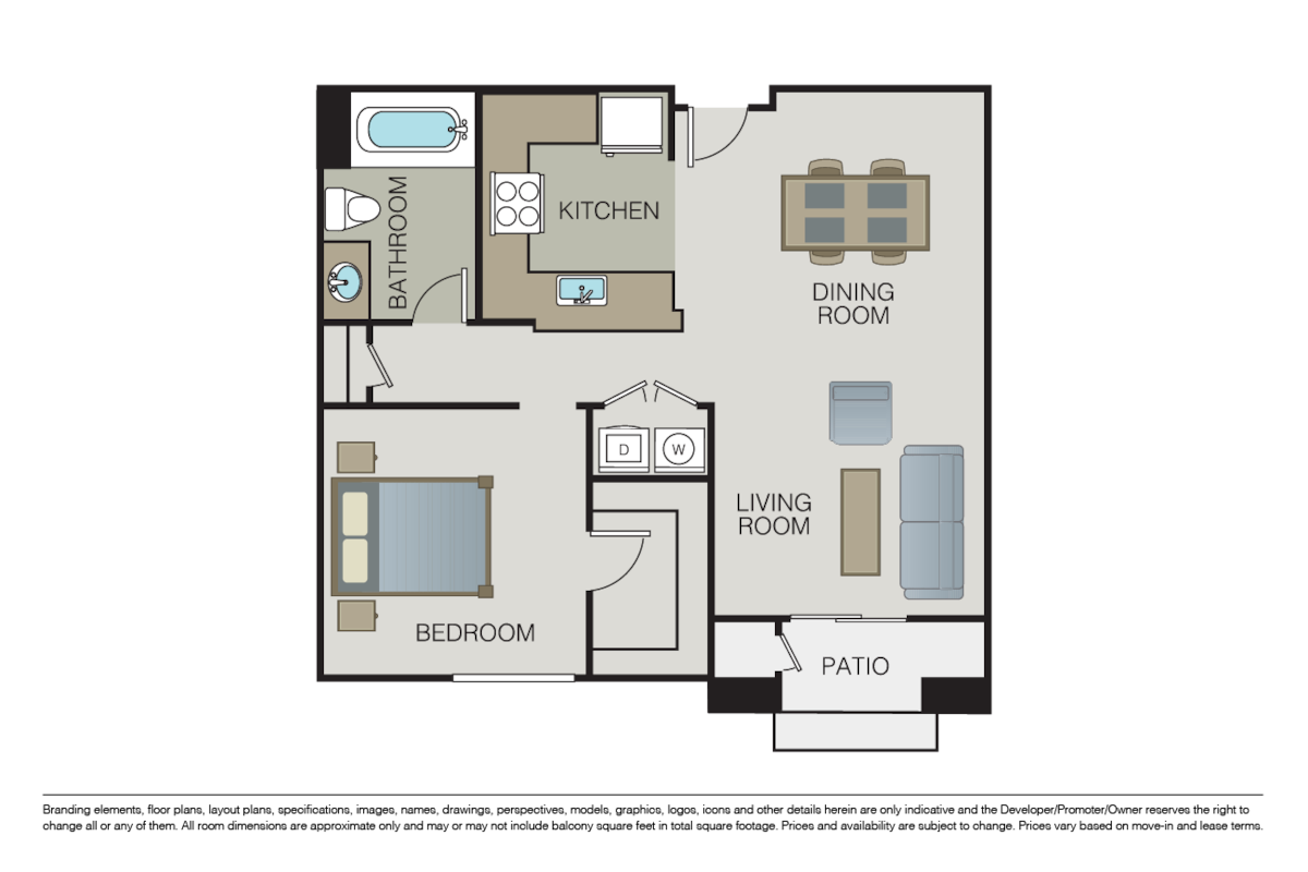 Floorplan diagram for A3, showing 1 bedroom
