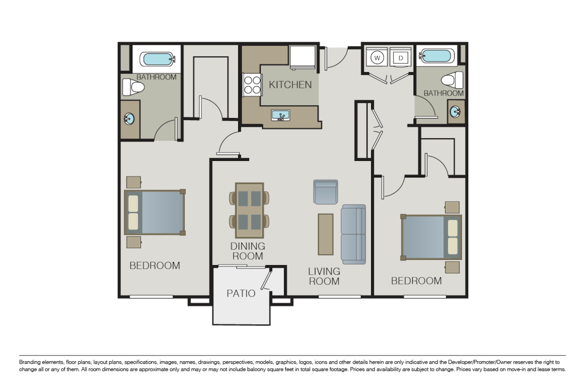 Floorplan diagram for B1, showing 2 bedroom