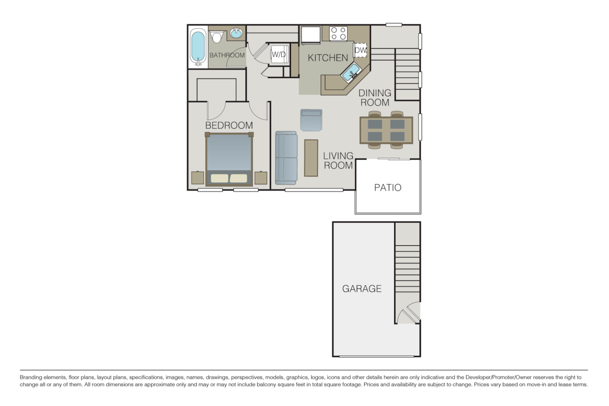 Floorplan diagram for Il Palermo, showing 1 bedroom