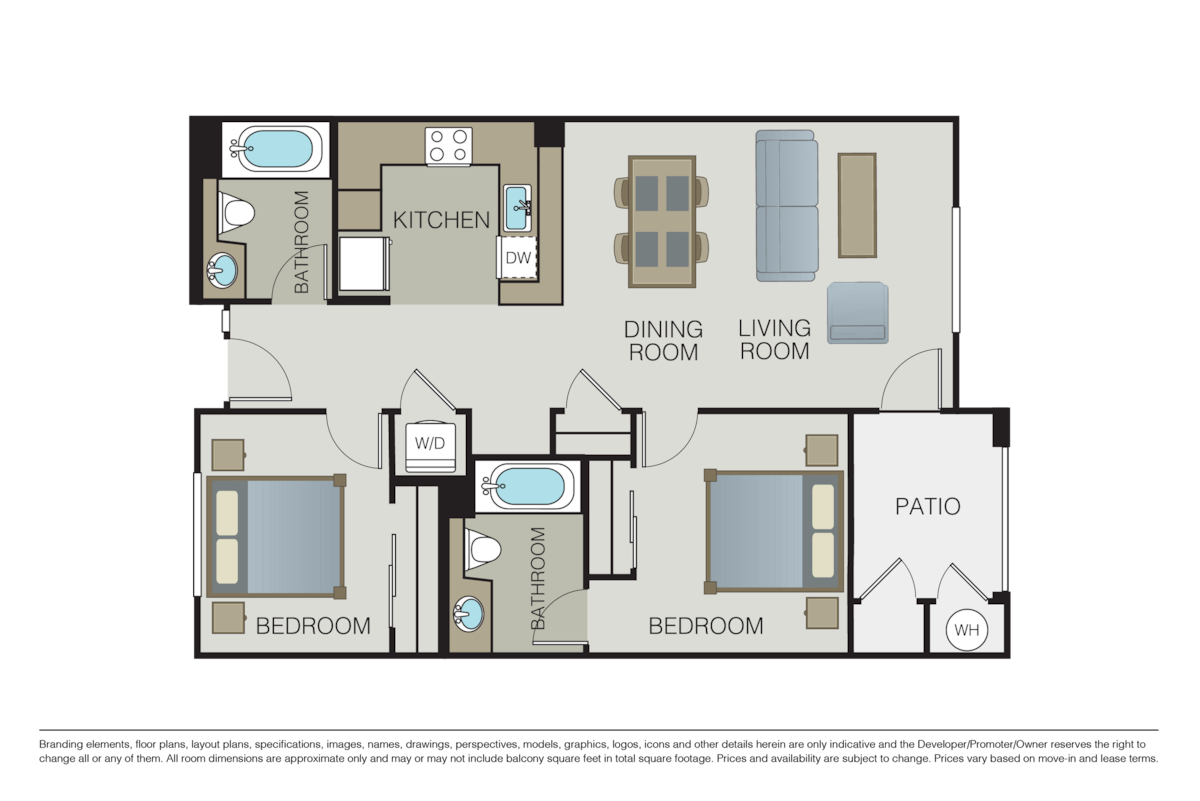 Floorplan diagram for Il Napoli, showing 2 bedroom