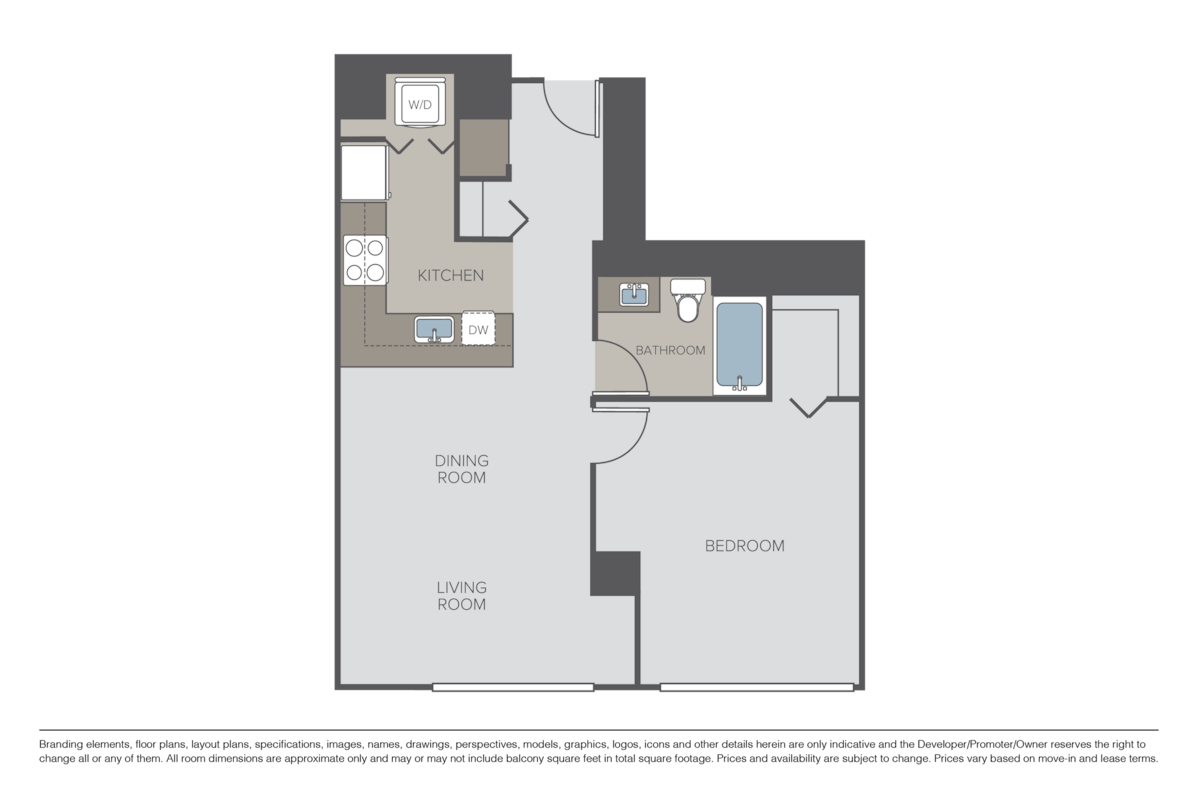 Floorplan diagram for Plan A3, showing 1 bedroom