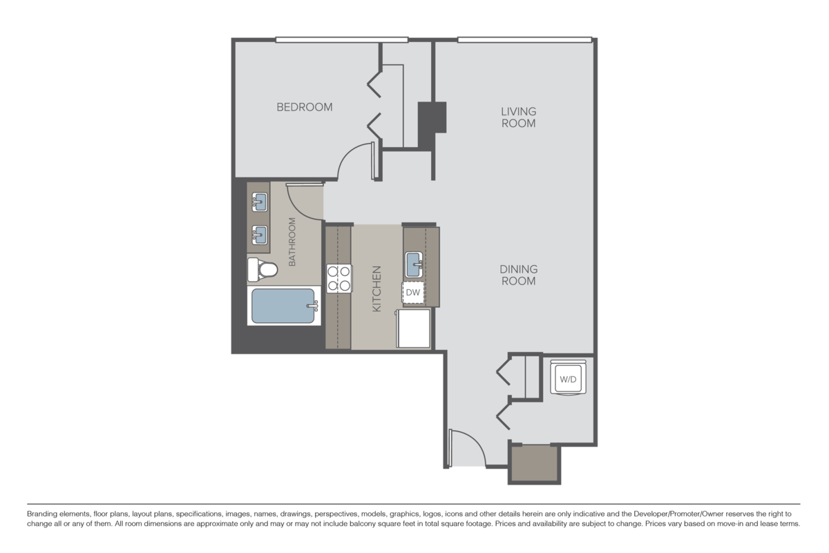Floorplan diagram for Plan A4, showing 1 bedroom