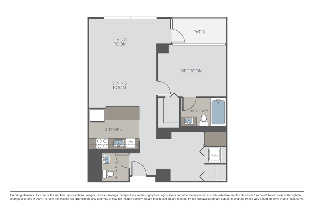 Floorplan diagram for Plan A7, showing 1 bedroom