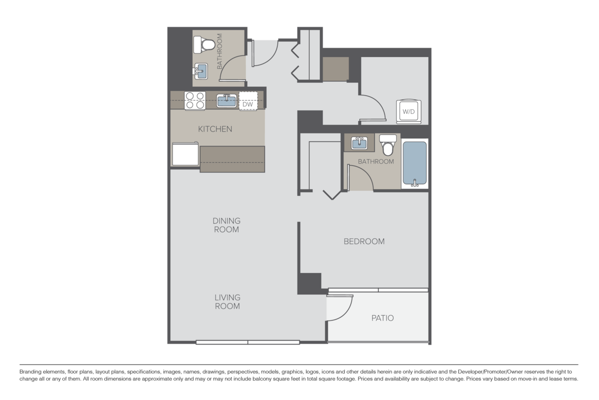 Floorplan diagram for A6, showing 1 bedroom