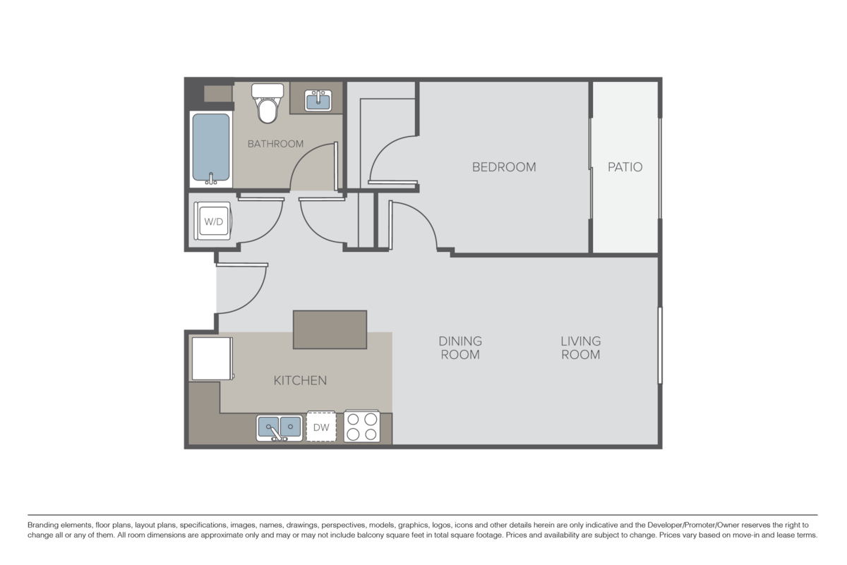 Floorplan diagram for B1, showing 1 bedroom