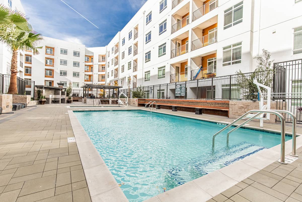 Exterior of Patina at Midtown, an Airbnb-friendly apartment in San Jose, CA