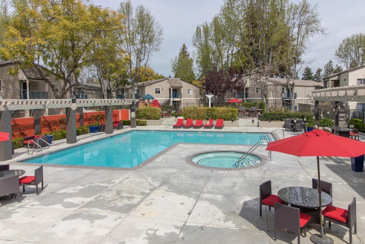 Exterior of Stevenson Place, an Airbnb-friendly apartment in Fremont, CA