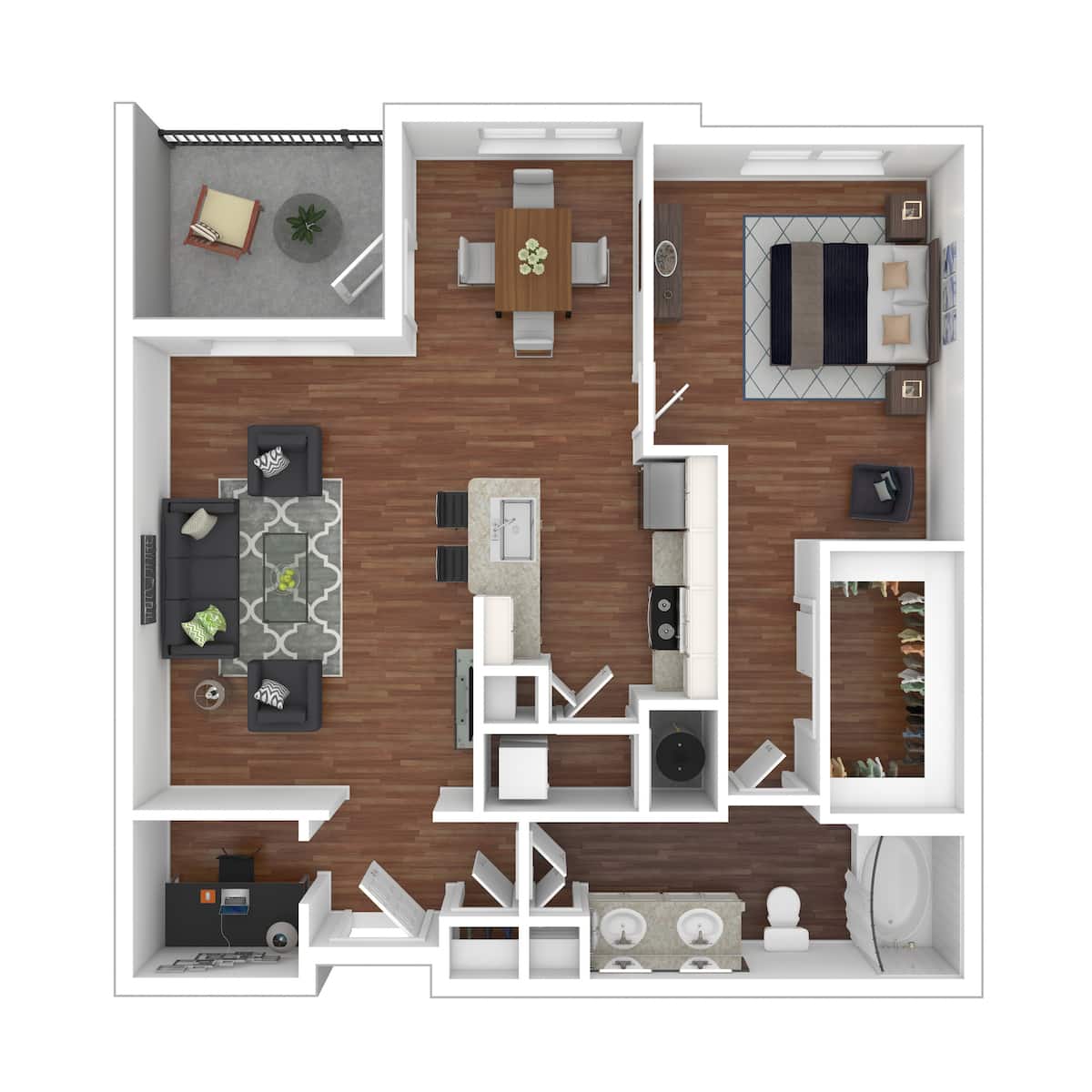 Floorplan diagram for The Cheeseman Park, showing 1 bedroom