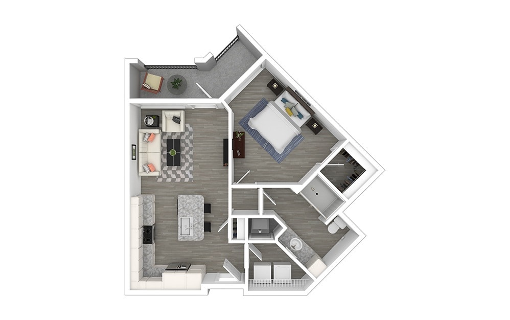 Floorplan diagram for Chip, showing 1 bedroom