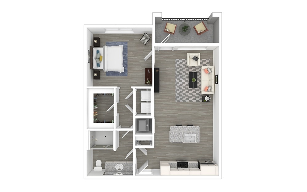 Floorplan diagram for Divot, showing 1 bedroom