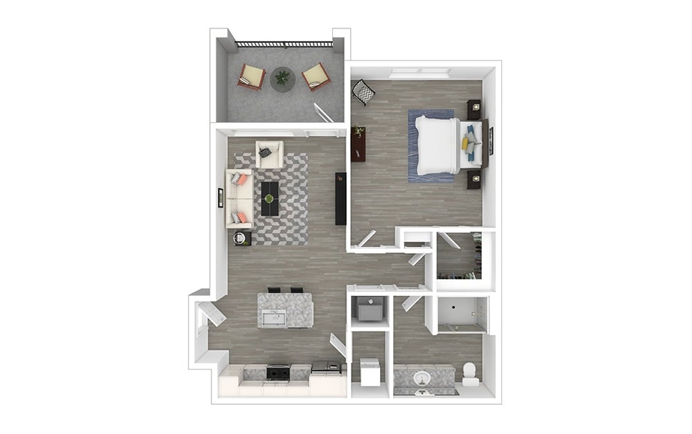 Floorplan diagram for Driver, showing 1 bedroom
