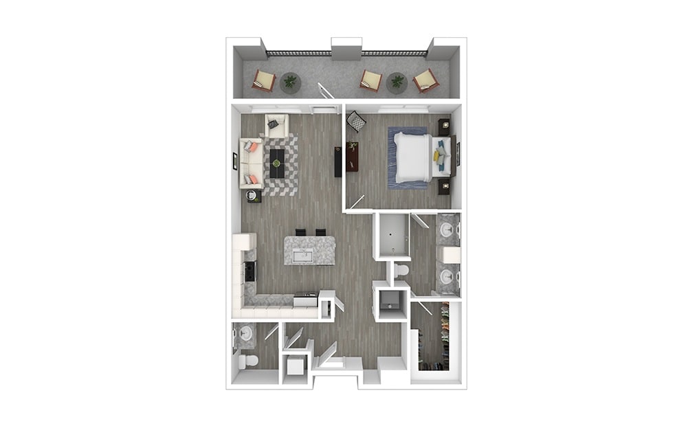 Floorplan diagram for Eagle, showing 1 bedroom