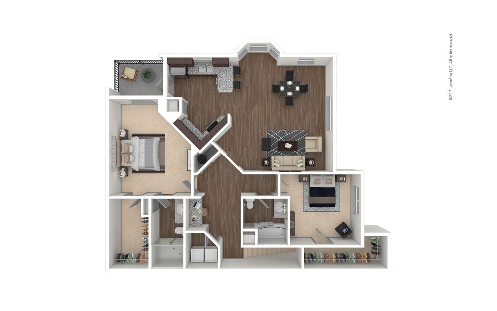 Plano de B3A - Sugar Creek, que muestra 2 habitación