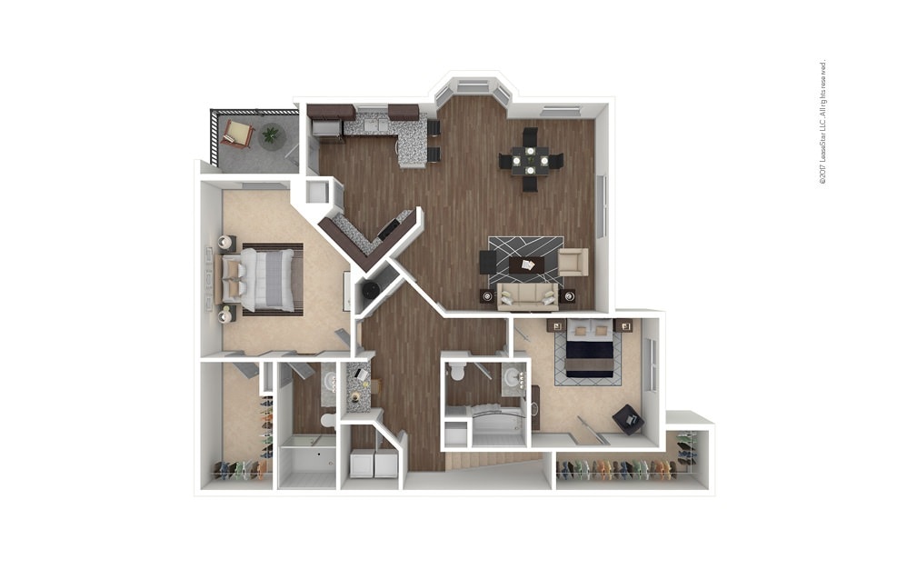 Plano de B4A - Sugar Land, que muestra 2 habitación