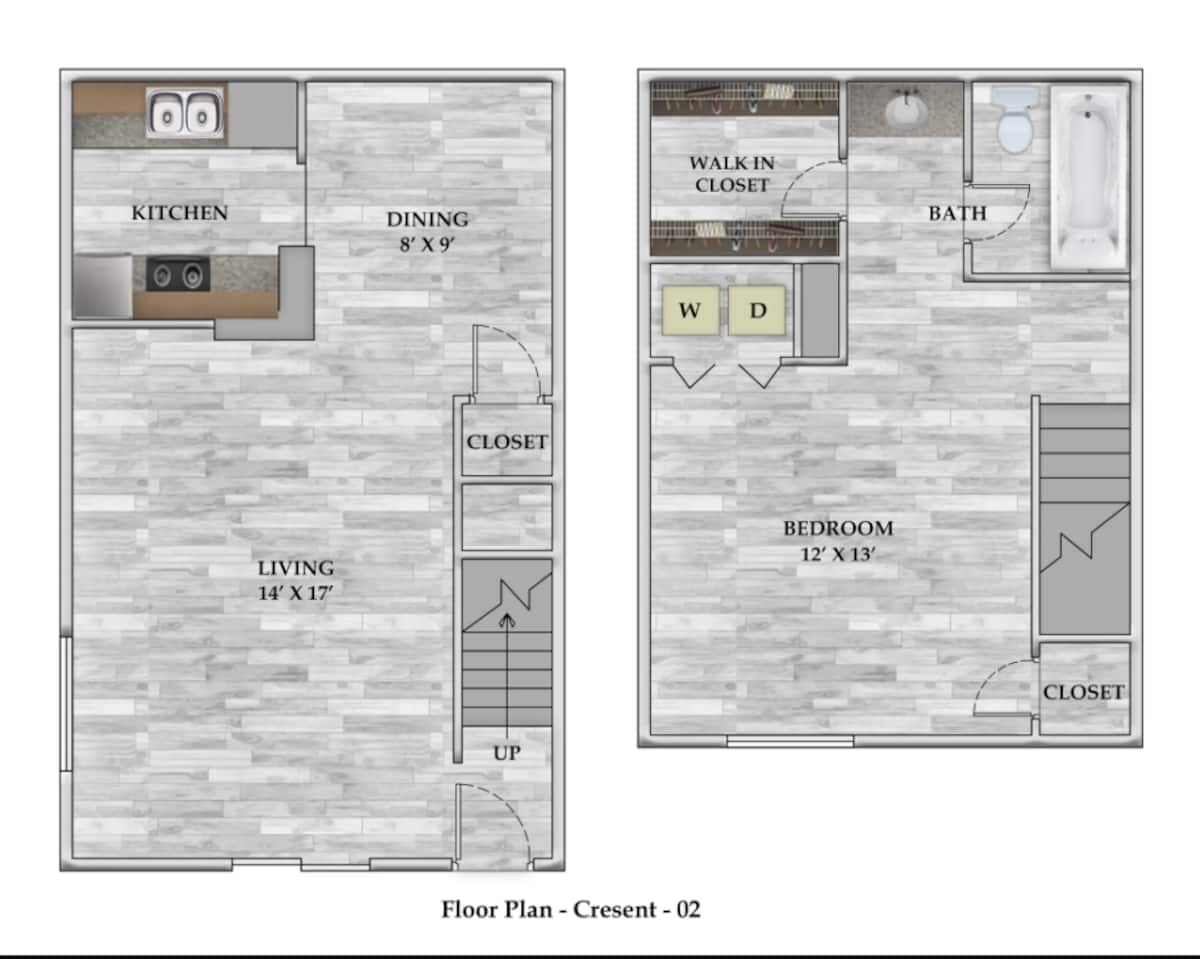 Floorplan diagram for 1X1 813 TH SF, showing 1 bedroom