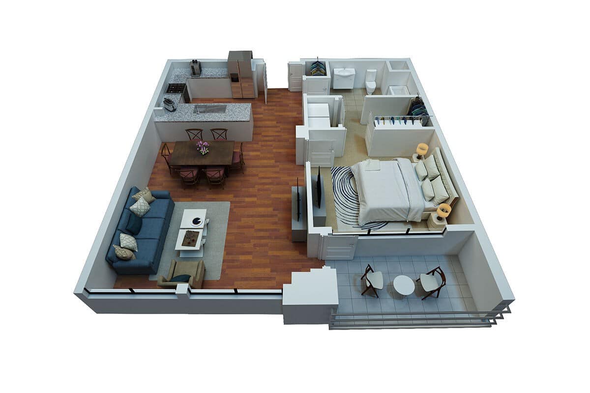 Floorplan diagram for A10, showing 1 bedroom