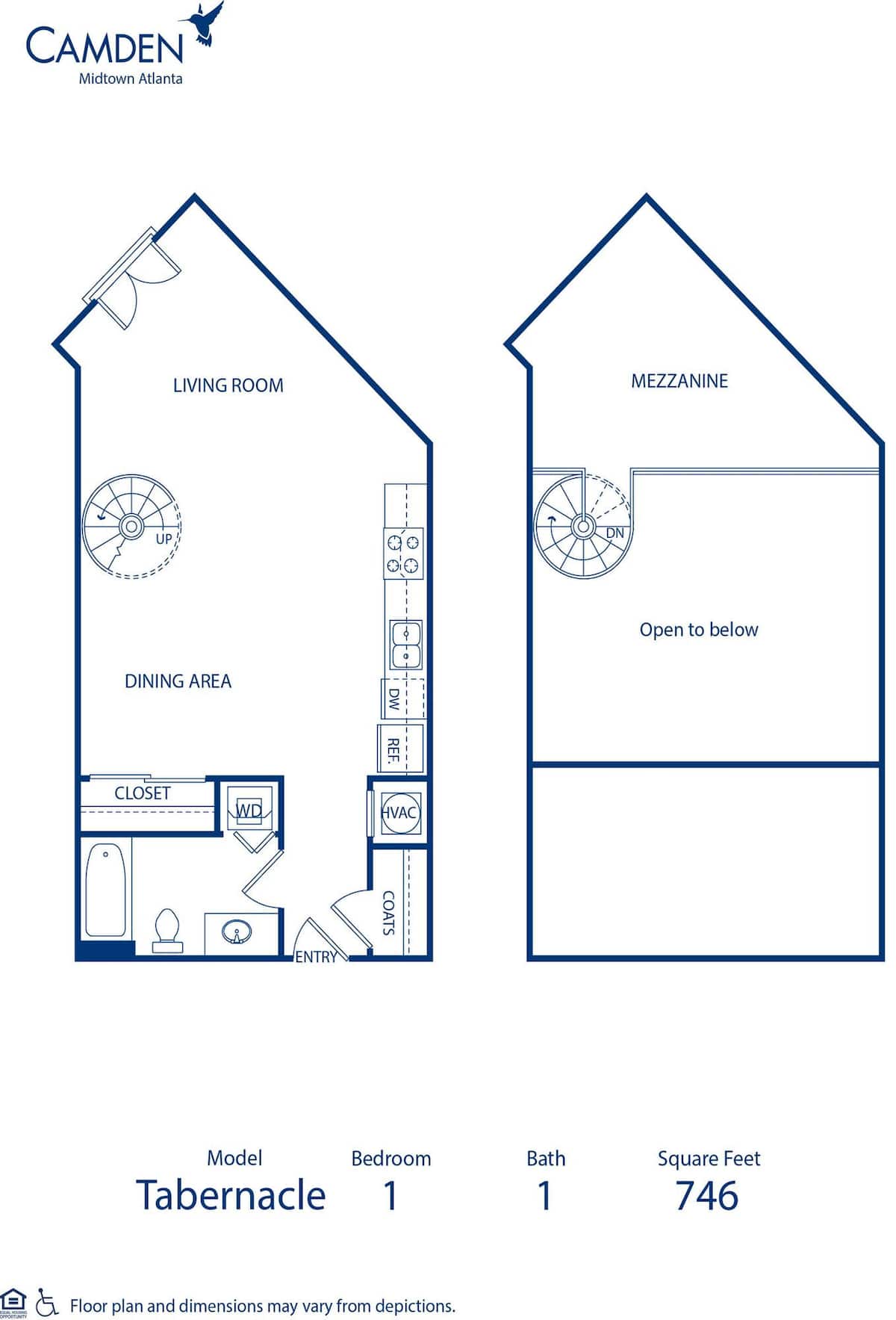 Floorplan diagram for Tabernacle, showing Studio