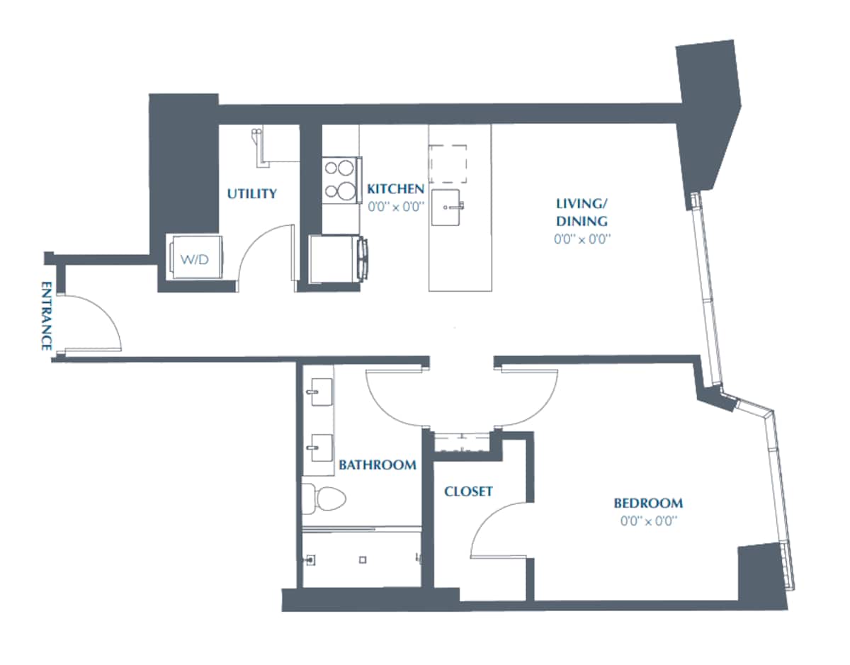 Floorplan diagram for A10, showing 1 bedroom