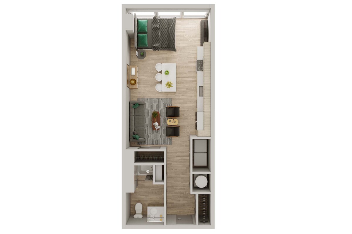 Floorplan diagram for S1, showing Studio