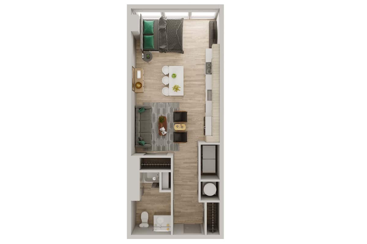 Floorplan diagram for S1, showing Studio