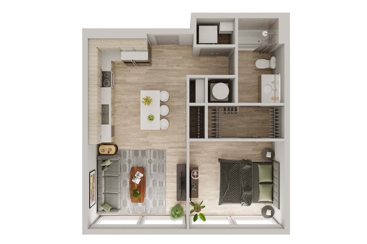 Floorplan diagram for A6, showing 1 bedroom