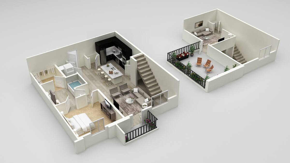 Floorplan diagram for A1E, showing 1 bedroom