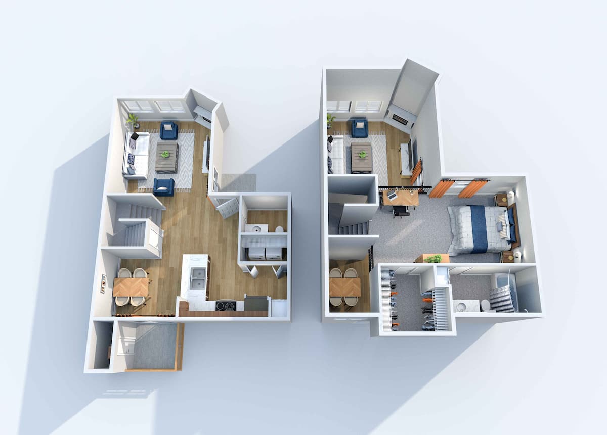 Floorplan diagram for A3 TH, showing 1 bedroom