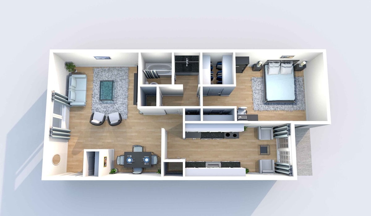 Floorplan diagram for A5 1x1	, showing 1 bedroom