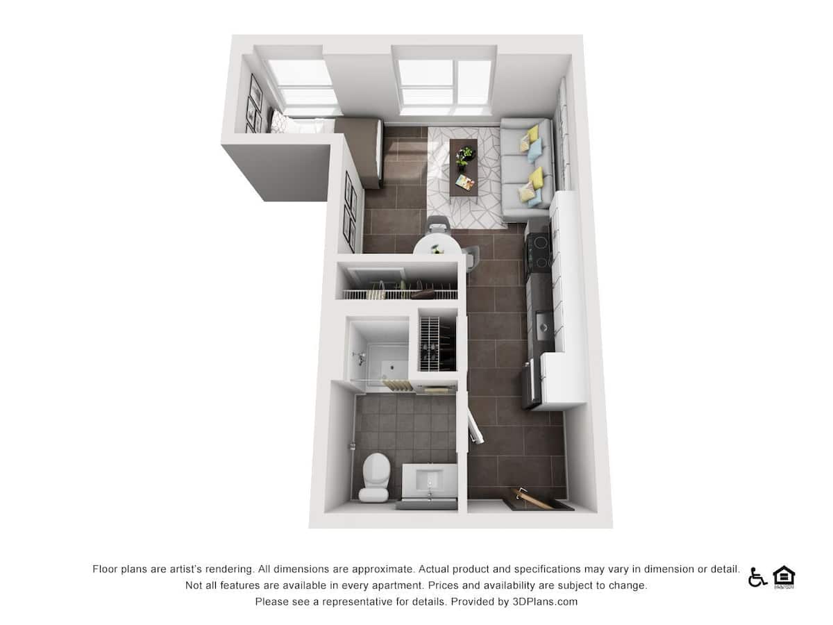 Floorplan diagram for Link B2-S.10, showing Studio