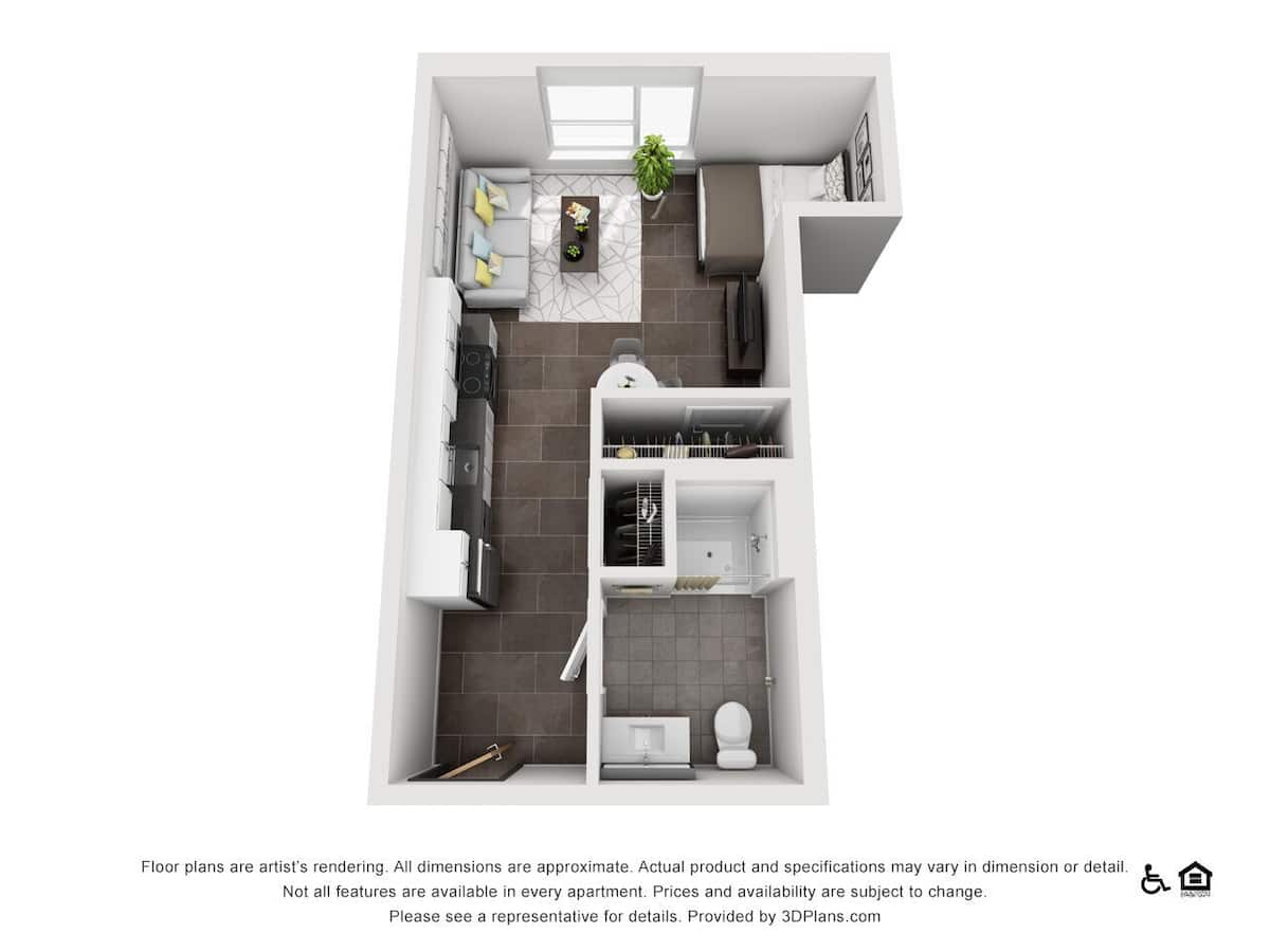 Floorplan diagram for Link B2-S.8, showing Studio