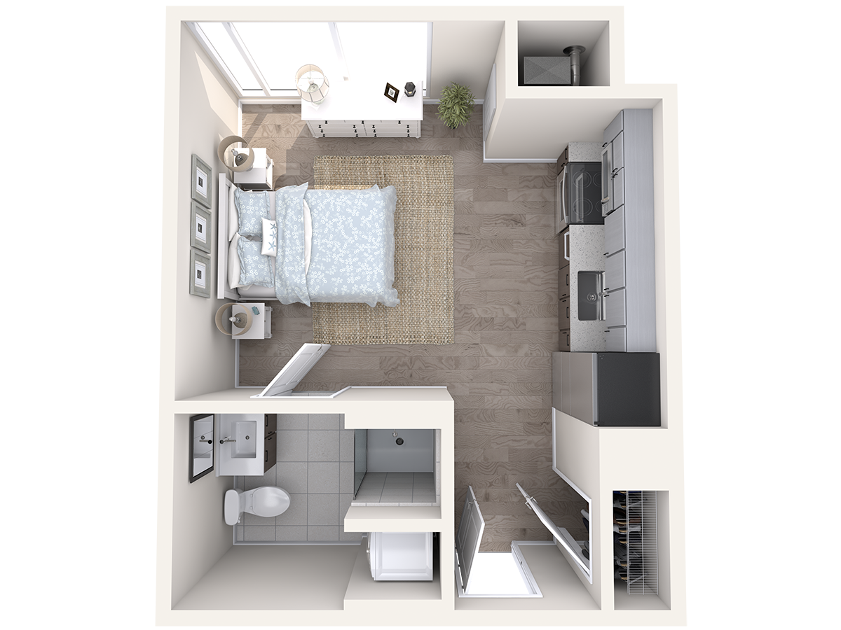 Floorplan diagram for Watermark B1-S.5, showing Studio