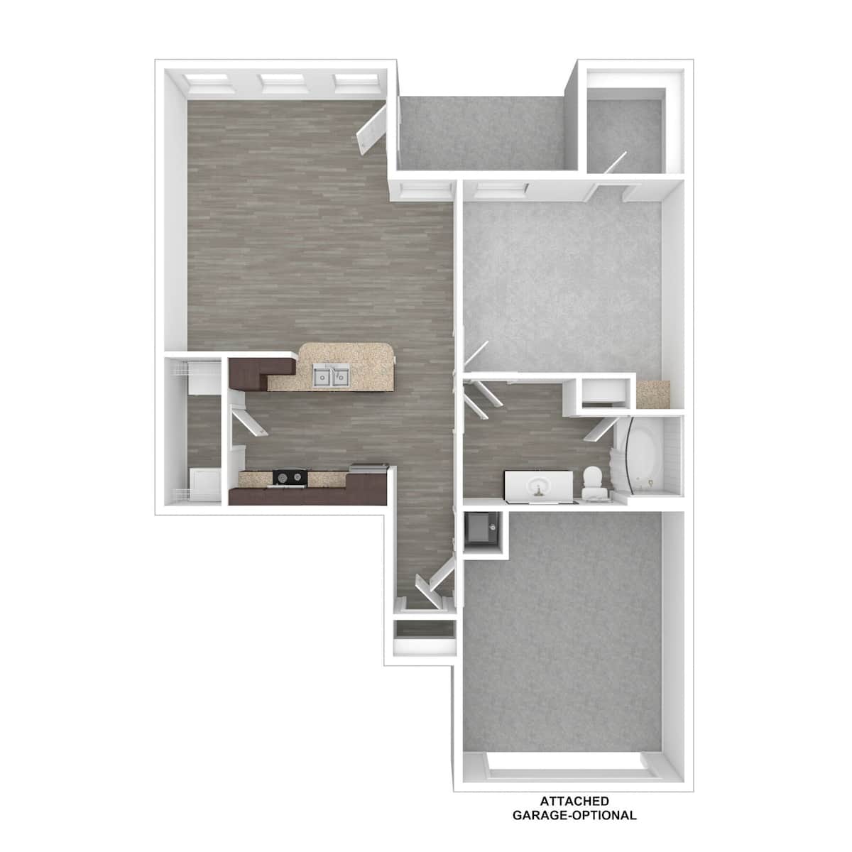 Floorplan diagram for Brookville Lower , showing 1 bedroom