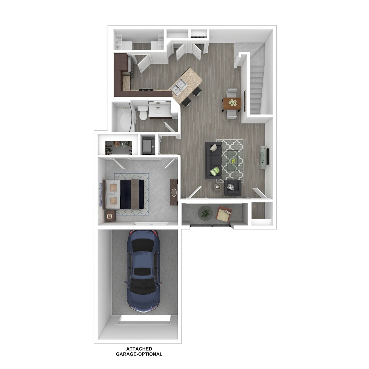 Floorplan diagram for Freeman Upper , showing 1 bedroom