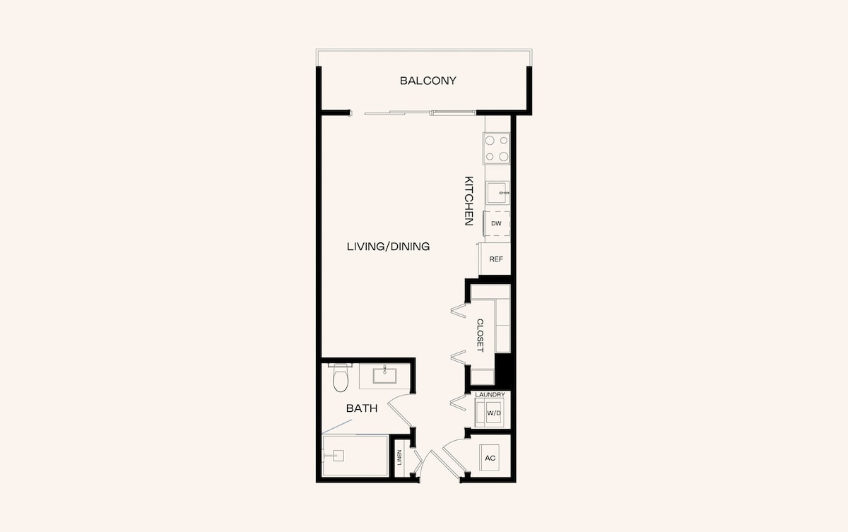 Floorplan diagram for J1, showing Studio