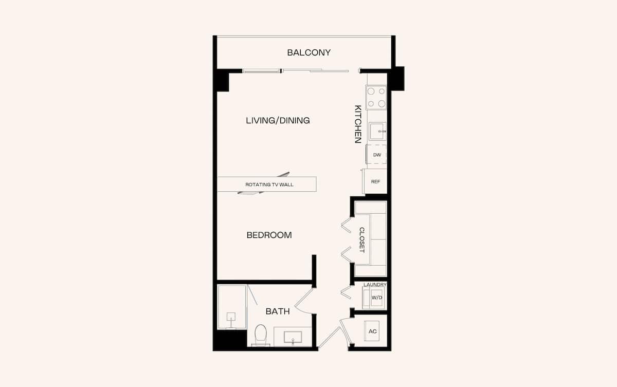 Floorplan diagram for J2.1, showing Studio