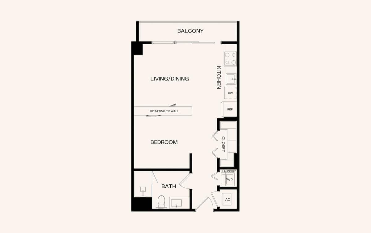 Floorplan diagram for J2.2, showing Studio