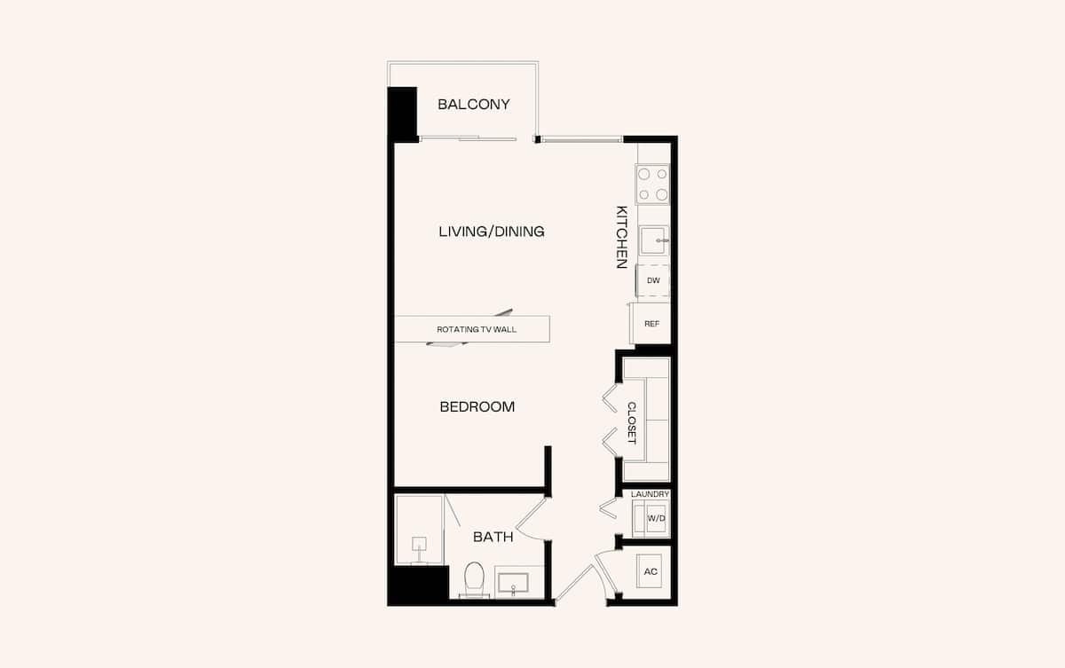 Floorplan diagram for J2.4, showing Studio