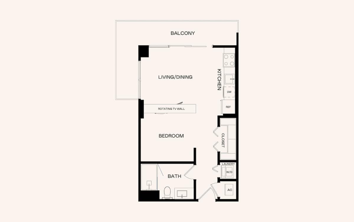 Floorplan diagram for J2.7, showing Studio